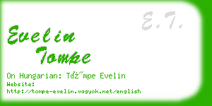 evelin tompe business card